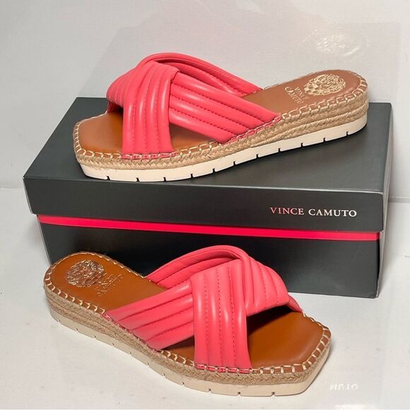 Vince Camuto Crossband Slide Sandals - Picture 1 of 7